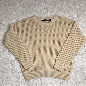 Jeanne Pierre Open Knit Pullover Sweater